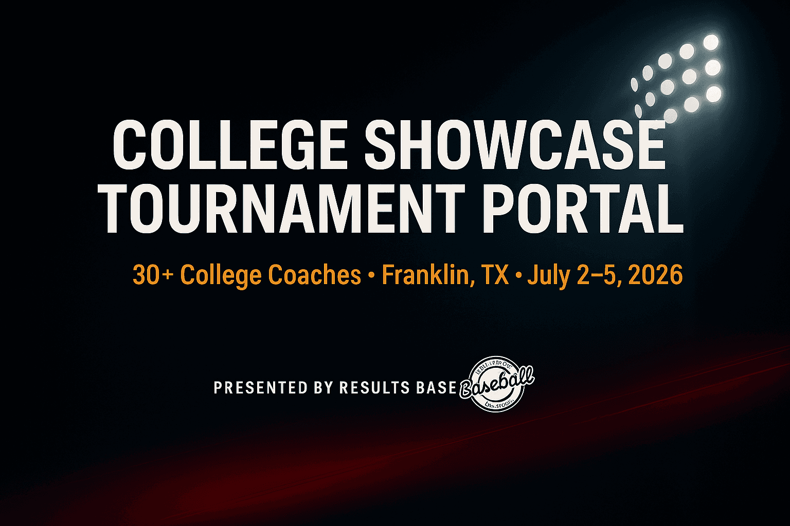 College Showcase Tournament Portal — Franklin, TX